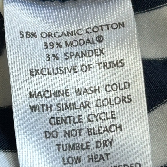 Toad & Co Skirt Navy & White Striped A-Line with Drawstring Waist Women’s Medium - Picture 6 of 6